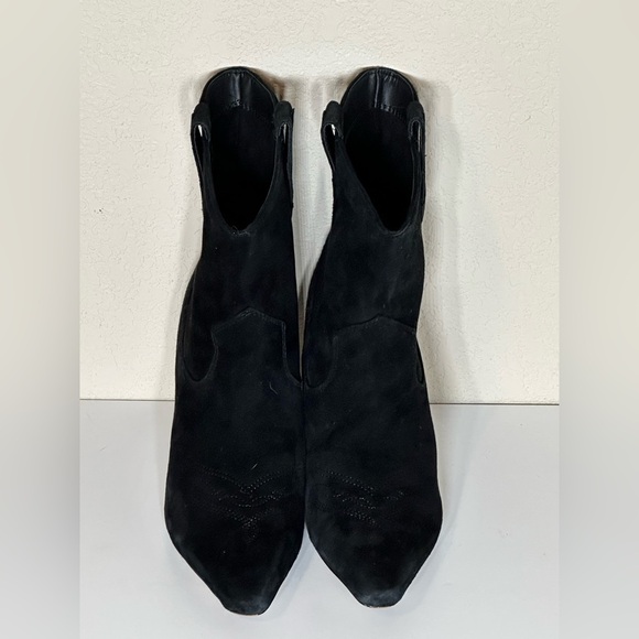 Sam Edelman Moe Western Boot Women’s 8.5 Cowgirl Suede Western Black - Picture 6 of 12